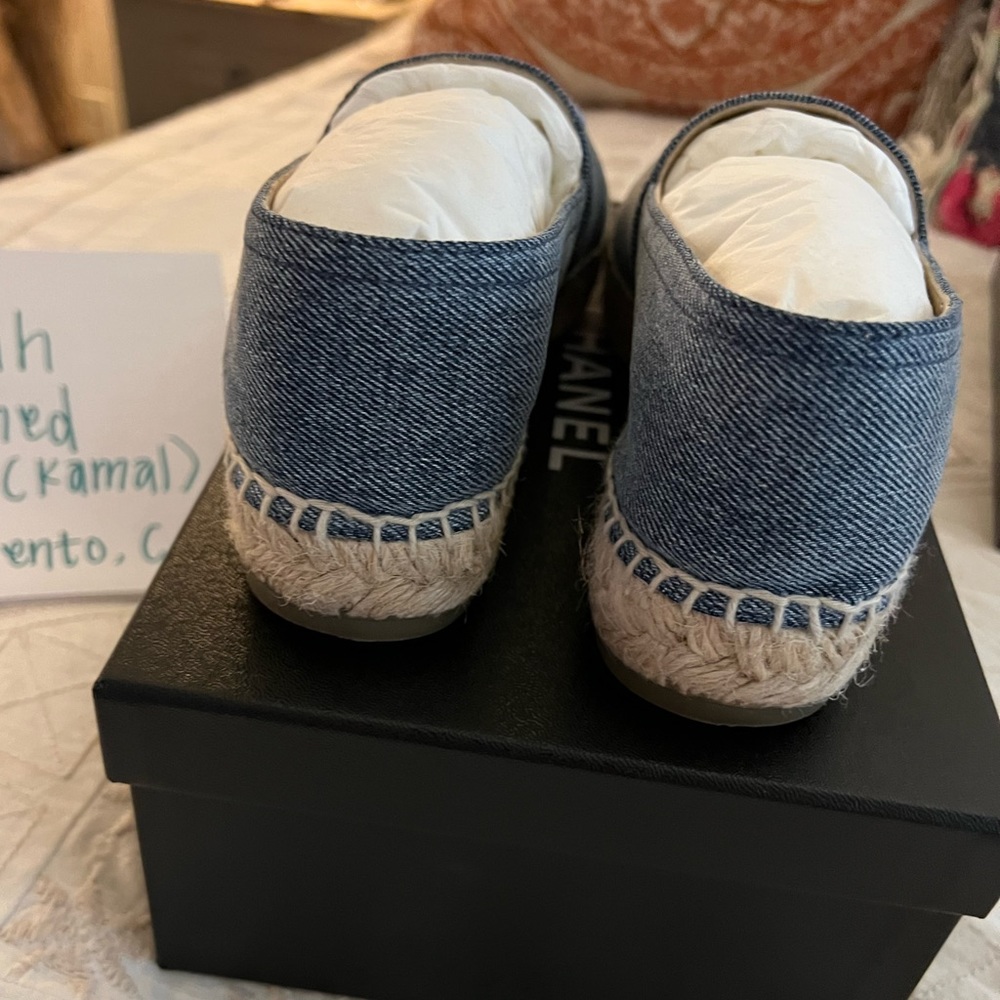 Size 36  21S Chanel denim espadrilles, pristine condition - Picture 3 of 10